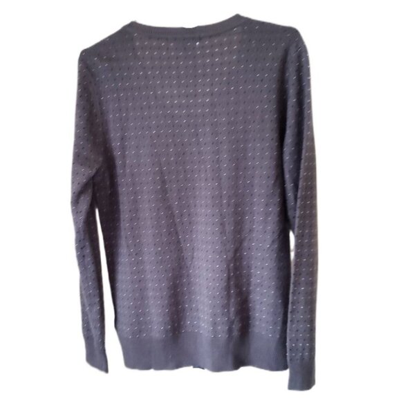 🌸Basic Edition Gray V-Neck Long Sleeve Sweater - Picture 4 of 5